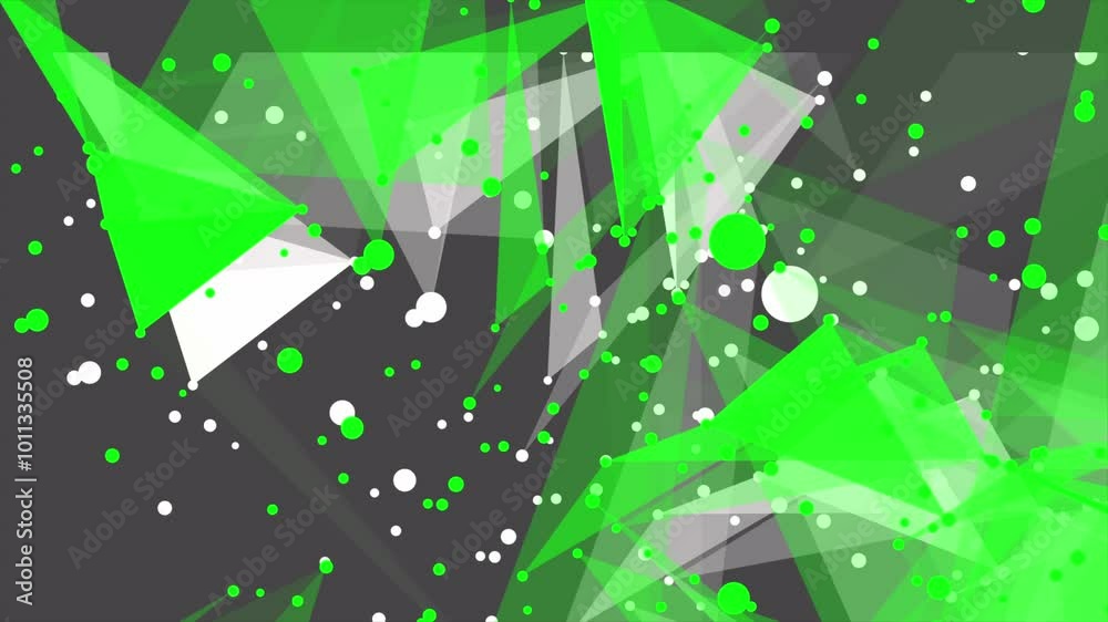 Aufkleber light green, white plexus vector background with triangles. triangle shapes with colorful gradient i