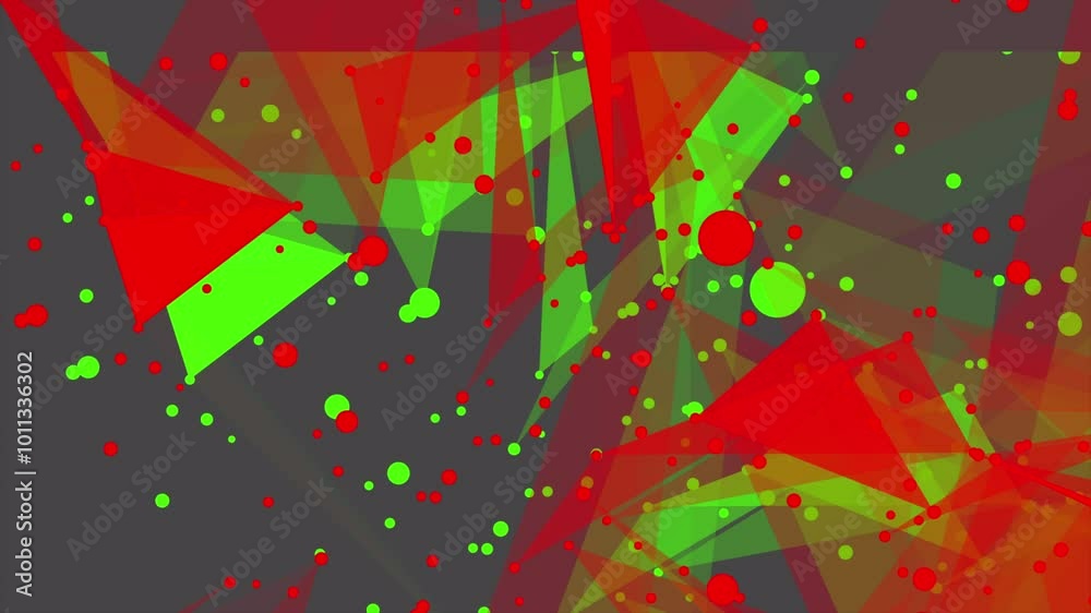 Aufkleber dark green, red vector plexus layout with triangle forms. connecting dots and lines, connection stru