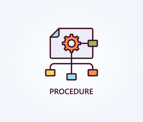  Procedure Vector, Icon Or Logo Sign Symbol Illustration 