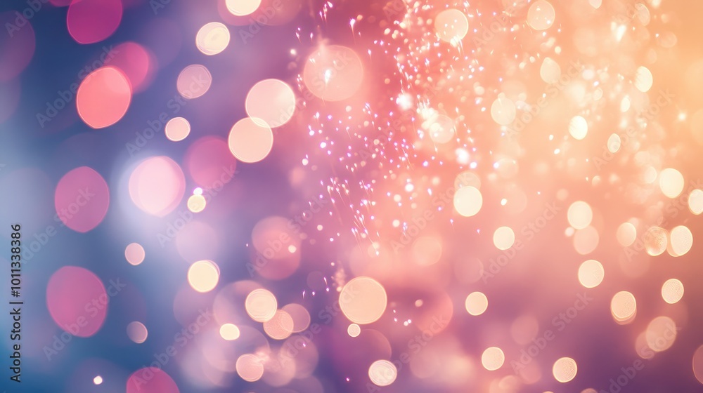 Poster vibrant fireworks against a soft backdrop creating a festive atmosphere for a cheerful celebration