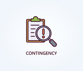  Contingency Vector, Icon Or Logo Sign Symbol Illustration 