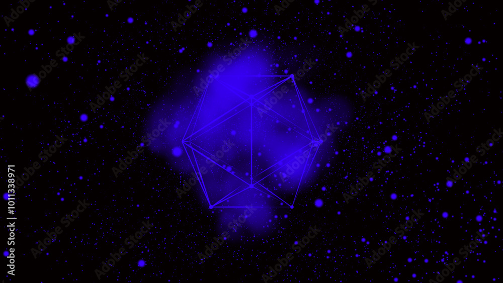 Aufkleber 3dimention vector illustration. cyber network connection structure in the form of a cube. technology