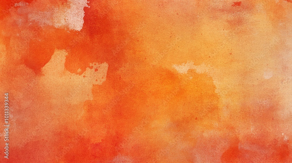 Aufkleber Abstract watercolor texture with orange and red hues featuring a scratched paper effect ideal for background use