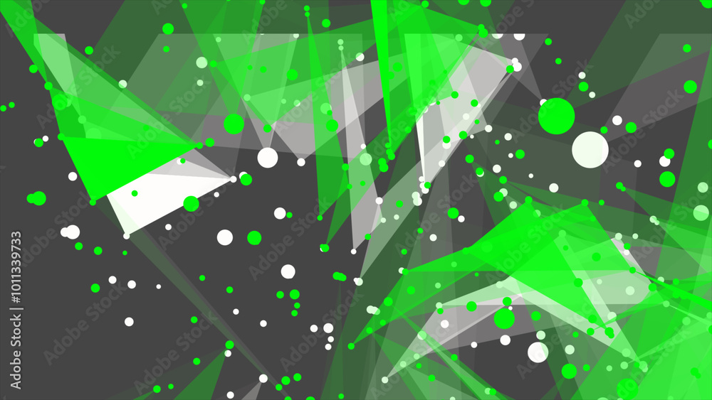 Aufkleber light green, white plexus vector background with triangles. triangle shapes with colorful gradient i
