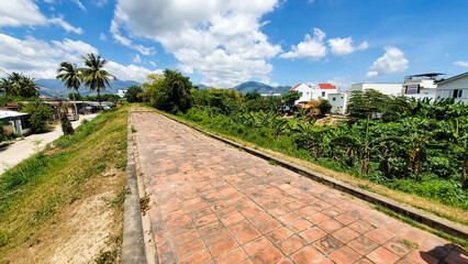 Wall Of Dien Khanh Ancient Citadel In Khanh Hoa Province. Dien Khanh Ancient Citadel Is One Of The Strongholds Built In The Reign Of The King Nguyen Phuc Anh In 1793.