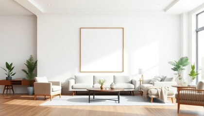 Sleek and Serene: A Modern Minimalist Living Room Perfectly Blending Simplicity and Elegance.