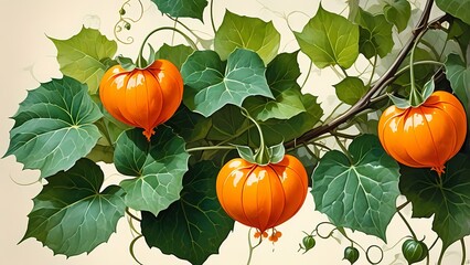 pattern with pumpkin