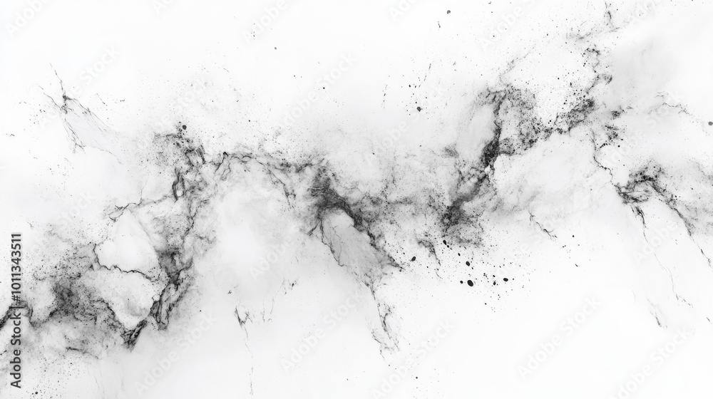 Poster Abstract white marble texture featuring gray splashes creating a luxurious background