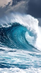 Photo of a turquoise sea with crashing waves, symbolizing the vastness and depth of oceanic power