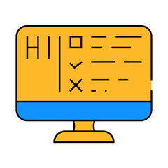turing test line icon vector. turing test sign. isolated symbol illustration