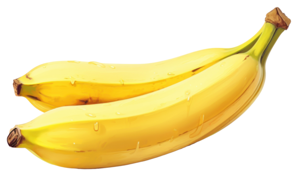 PNG Banana fruit plant food, digital paint illustration. AI generated image