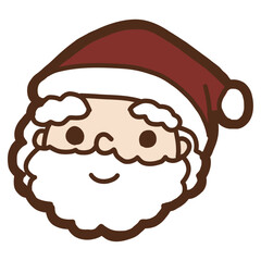 手描きのサンタの顔