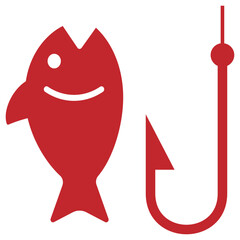 Obraz premium 釣りのアイコン 赤