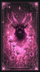Mystical Tarot Card Design Featuring a Monster