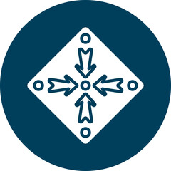 Arrows pointing to center Icon Design