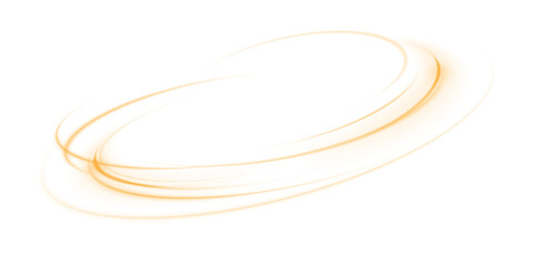 Abstract light lines of motion and speed with sparks of yellow color. Light everyday luminous effect. Semicircular wave. Light trace curve swirl. PNG.