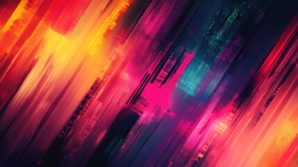 Fototapeta premium Abstract Digital Art with Diagonal Lines