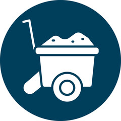 Wheelbarrow Icon Design