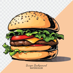 Burger Transparent PNG Background