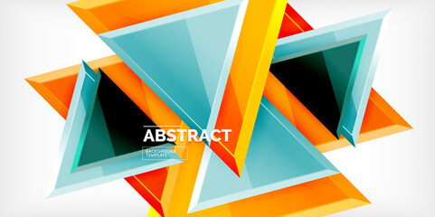 Triangle glass shapes geometric abstract background. Vector Illustration For Wallpaper, Banner, Background, Card, Book Illustration, landing page