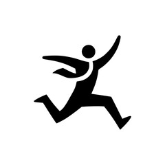 jumping man sport logo vector illustration template design