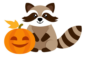 Energetic Fox Playfully Bounding Through a Bright Autumn Leaf Pile in Artistic Vector Style
