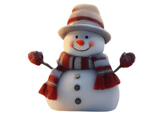 Fototapeta premium snowman isolated on transparent background