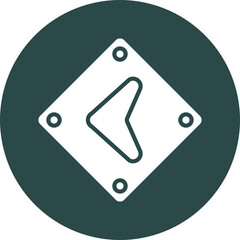 Left Chevron Arrow Icon Design