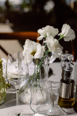Elegant white floral arrangements
