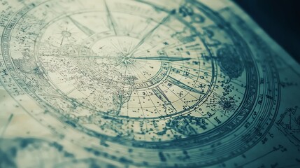 Fototapeta premium a minimalist astrology chart with constellations and zodiac symbols, clean and elegant design, devoid of any logos or copyright marks