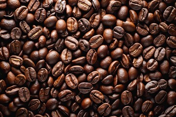 Naklejka premium Coffee beans as a background