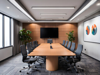 Interior of meeting room in modern office