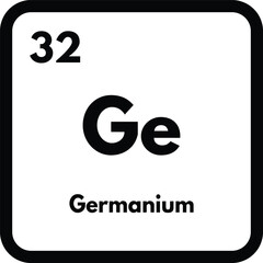 Germanium chemical element icon isolated on white background . Germanium icon vector