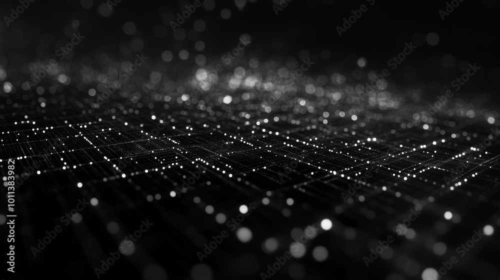 Poster an abstract background with information on a screen. a computerized cyberspace where code is being e