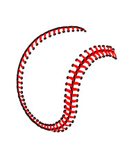 Stitched Ball | Play Ball | Outdoor Sports Field | Baseball | Baseball Team | Baseball Dad | Baseball Game | Sports Ball | Original Illustration | Vector and Clipart | Cutfile and Stencil