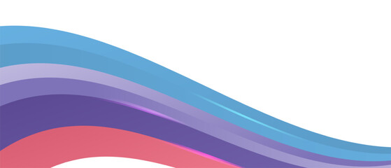 Abstract waves in vibrant hues flowing gracefully across a clean, white background, evoking a sense of fluid motion and calm