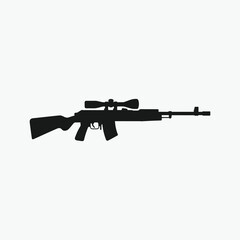 sniper gun icon vector illustration design, military weapon