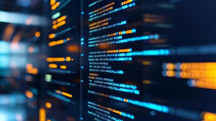 Telecommunications Engineer Infrastructure Installation clipart, working with server racks, digital illustration, blue tones, isolated on white background