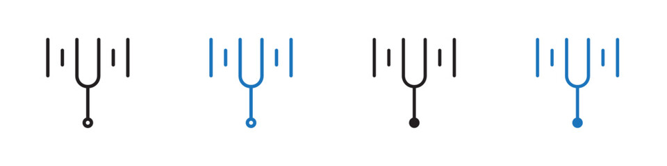 Diapason icon linear graphics set vector in black