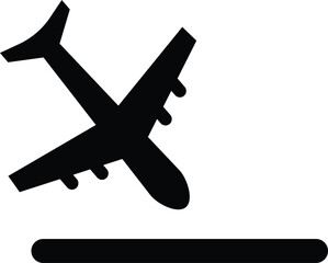 Obraz premium Plane crash icon isolated on white background . Airplane crash icon vector