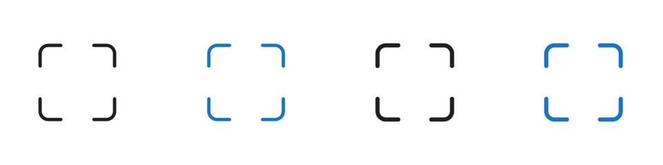 Maximize icon linear graphics set vector in black