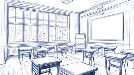 Fototapeta premium Interior of a class room