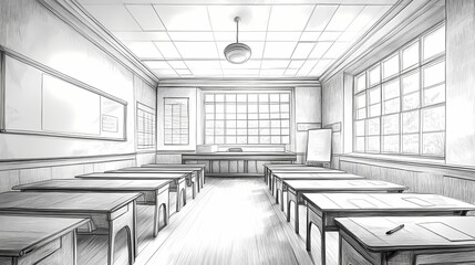 Fototapeta premium Interior of a class room