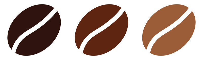 Coffee beans icon vector, coffee beans flat icon isolated on white background.