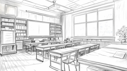 Interior of a class room