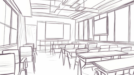 Fototapeta premium Interior of a class room
