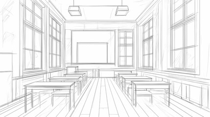 Fototapeta premium Interior of a class room