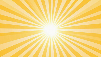 Bright yellow rays of light on a vibrant abstract background