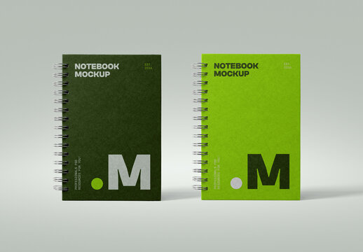 Spiral Bound Notebook Mockup