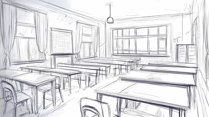 Interior of a class room